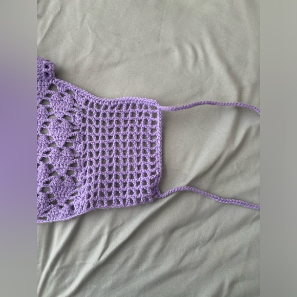 Handmade crochet heart 💜 halter neck top - Picture 5 of 8